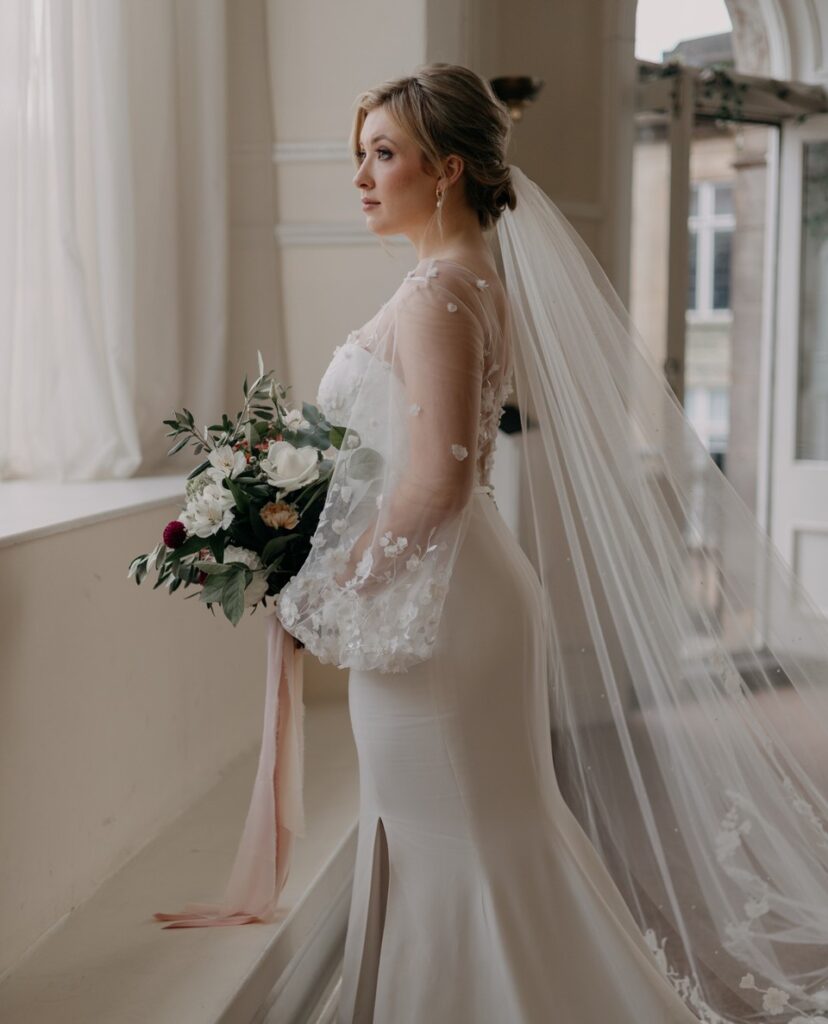 We're just going to leave this dreamy veil moment here | Feathers & Florence | Wedding Dresses Lancashire | Wedding Dresses Near Me