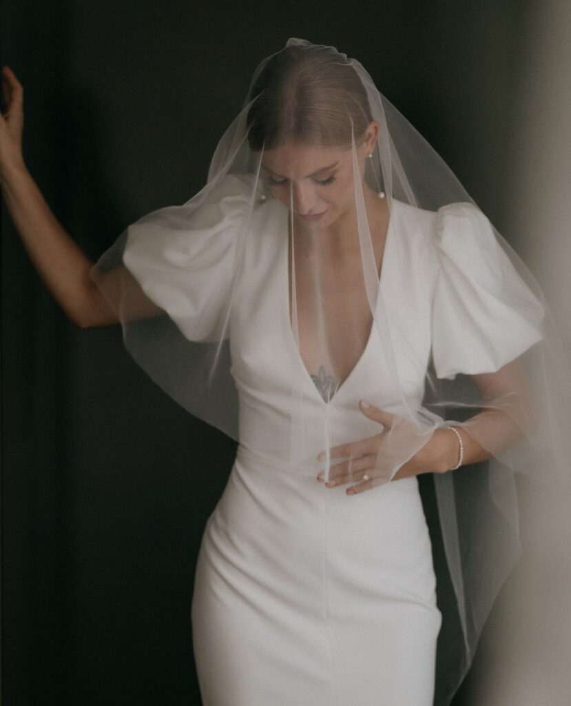 We're completely and utterly obsessed with the Luna dress by Edwina O'Gorman | Feathers & Florence | Wedding Dress Preston