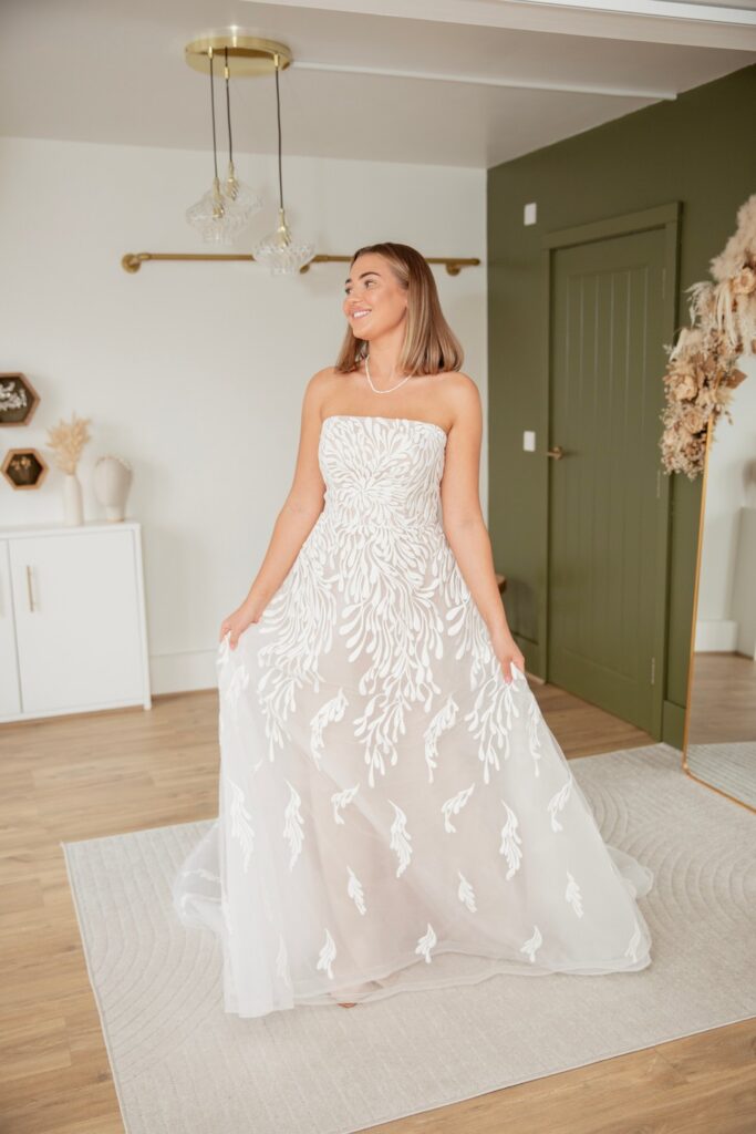The detail of this dress just hits differently | Feathers & Florence | Wedding Dresses Lancashire | Wedding Dresses Near Me