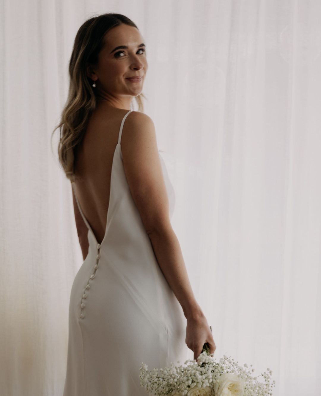 the Hazel dress by Stephanie Allin is effortlessly beautiful | Feathers & Florence | Wedding Dress Preston
